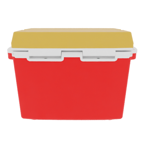 Taiga 27 Quart Red Cooler with Yellow Lid – Rugged Camping & Fishing Ice Chest Made in the USA
