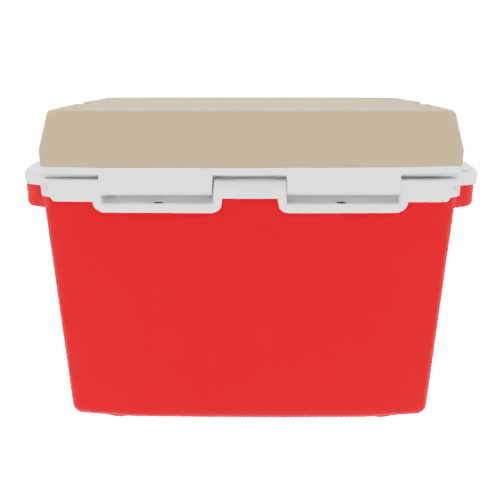 Taiga 27 Quart Red Cooler with Tan Lid – Rugged Tailgating Ice Chest Built in the USA