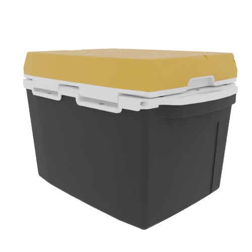 Taiga 27 Quart Black Cooler with Yellow Lid – Hard Sided Boating Ice Chest Made for Marine Environments