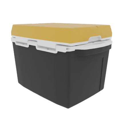 Taiga 27 Quart Black Cooler with Yellow Lid – Hard Sided Boating Ice Chest Made for Marine Environments
