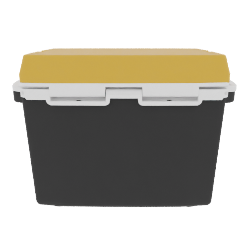 Taiga 27 Quart Black Cooler with Yellow Lid – Hard Sided Boating Ice Chest Made for Marine Environments