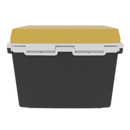Taiga 27 Quart Black Cooler with Yellow Lid – Hard Sided Boating Ice Chest Made for Marine Environments