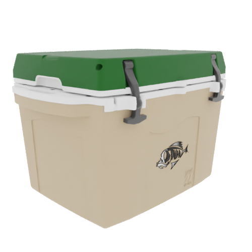 Taiga 27QT Hard Cooler – Tan Base with Green Lid | Tailgating Ice Chest