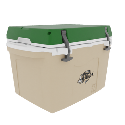 Taiga 27QT Hard Cooler – Tan Base with Green Lid | Tailgating Ice Chest
