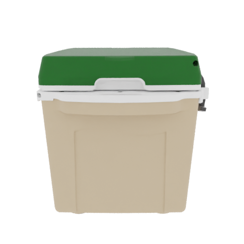 Taiga 27QT Hard Cooler – Tan Base with Green Lid | Tailgating Ice Chest