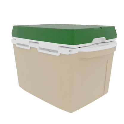 Taiga 27QT Hard Cooler – Tan Base with Green Lid | Tailgating Ice Chest