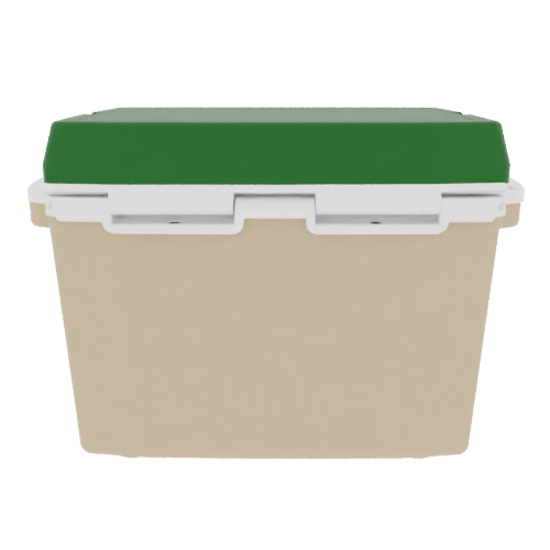 Taiga 27QT Hard Cooler – Tan Base with Green Lid | Tailgating Ice Chest