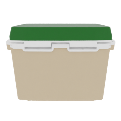 Taiga 27QT Hard Cooler – Tan Base with Green Lid | Tailgating Ice Chest