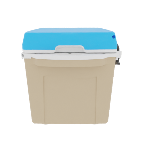 Taiga 27QT Hard Cooler – Tan Base with Blue Lid | Camping & Hunting Ice Chest