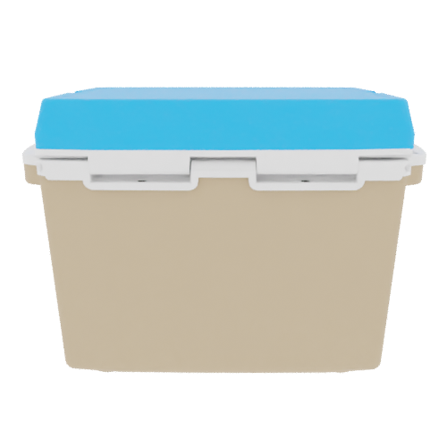 Taiga 27QT Hard Cooler – Tan Base with Blue Lid | Camping & Hunting Ice Chest