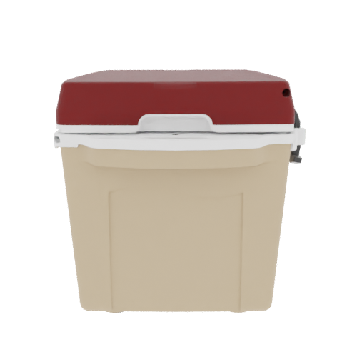 Taiga 27QT Hard Cooler – Tan Base with Maroon Lid | Durable Camping & Hunting Ice Chest
