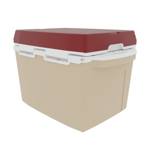 Taiga 27QT Hard Cooler – Tan Base with Maroon Lid | Durable Camping & Hunting Ice Chest