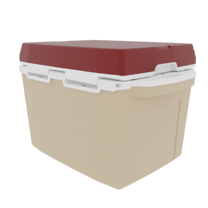 Taiga 27QT Hard Cooler – Tan Base with Maroon Lid | Durable Camping & Hunting Ice Chest