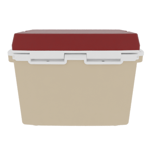 Taiga 27QT Hard Cooler – Tan Base with Maroon Lid | Durable Camping & Hunting Ice Chest