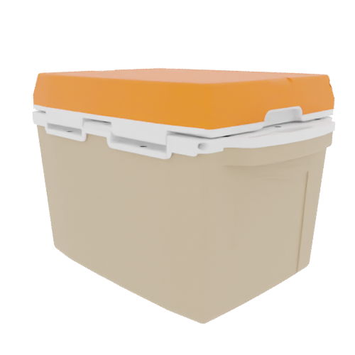 Taiga 27QT Hard Cooler – Tan Base with Orange Lid | Fishing & Hunting Ice Chest