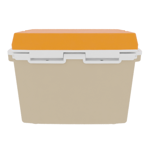 Taiga 27QT Hard Cooler – Tan Base with Orange Lid | Fishing & Hunting Ice Chest