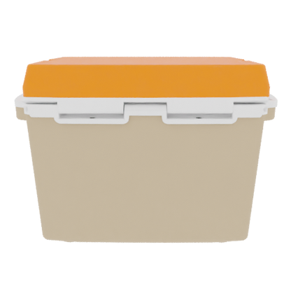 Taiga 27QT Hard Cooler – Tan Base with Orange Lid | Fishing & Hunting Ice Chest