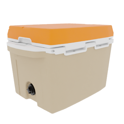 Taiga 27QT Hard Cooler – Tan Base with Orange Lid | Fishing & Hunting Ice Chest