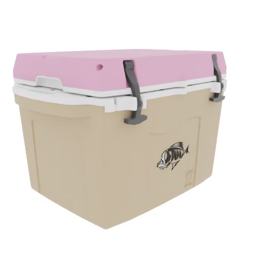 Taiga 27QT Hard Cooler – Tan Base with Pink Lid | Hunting & Camping Ice Chest