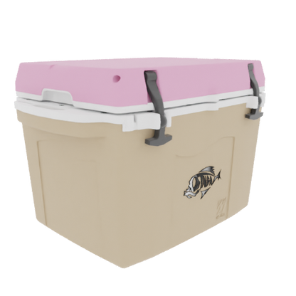 Taiga 27QT Hard Cooler – Tan Base with Pink Lid | Hunting & Camping Ice Chest