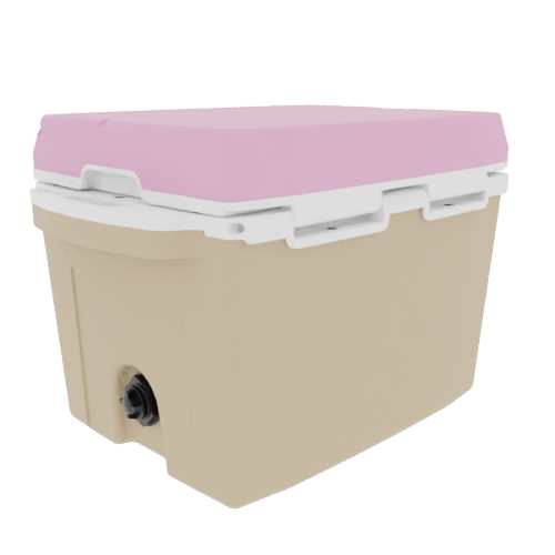 Taiga 27QT Hard Cooler – Tan Base with Pink Lid | Hunting & Camping Ice Chest