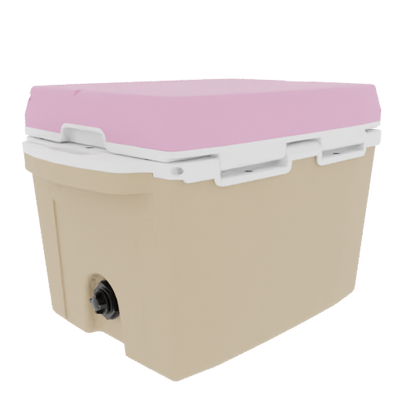 Taiga 27QT Hard Cooler – Tan Base with Pink Lid | Hunting & Camping Ice Chest