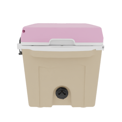 Taiga 27QT Hard Cooler – Tan Base with Pink Lid | Hunting & Camping Ice Chest