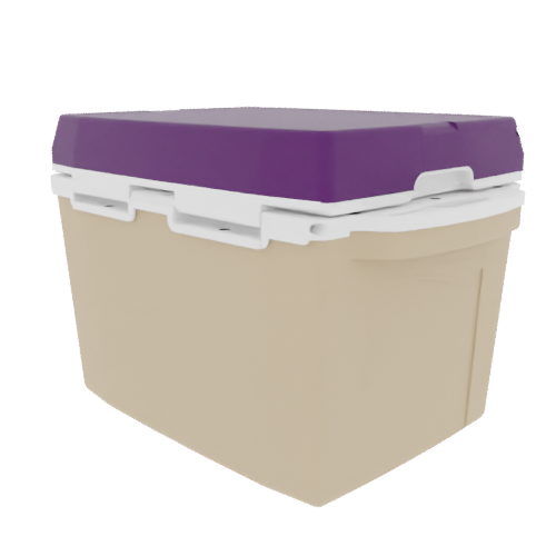Taiga 27QT Hard Cooler – Tan Base with Purple Lid | Marine Ice Chest