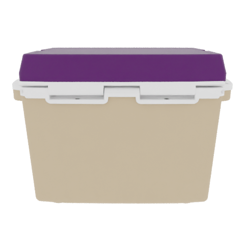 Taiga 27QT Hard Cooler – Tan Base with Purple Lid | Marine Ice Chest
