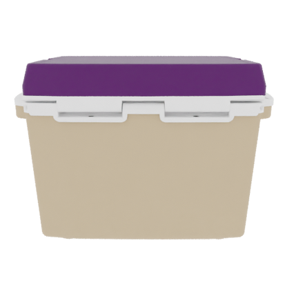 Taiga 27QT Hard Cooler – Tan Base with Purple Lid | Marine Ice Chest