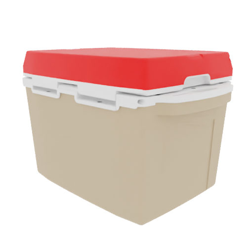 Taiga 27QT Hard Cooler – Tan Base with Red Lid | Outdoor Adventure Ice Chest