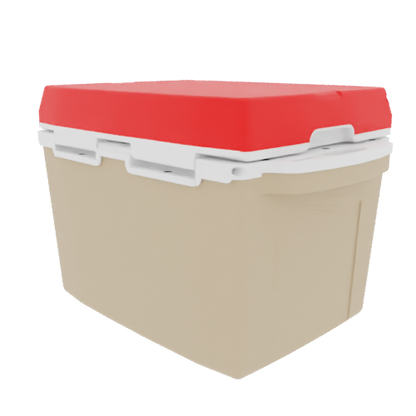 Taiga 27QT Hard Cooler – Tan Base with Red Lid | Outdoor Adventure Ice Chest