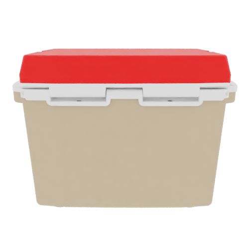 Taiga 27QT Hard Cooler – Tan Base with Red Lid | Outdoor Adventure Ice Chest