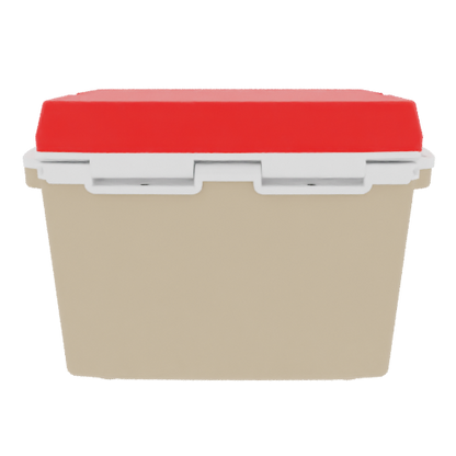 Taiga 27QT Hard Cooler – Tan Base with Red Lid | Outdoor Adventure Ice Chest