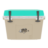 Taiga 27QT Hard Cooler – Tan Base with Seafoam Lid | Patio Ice Chest