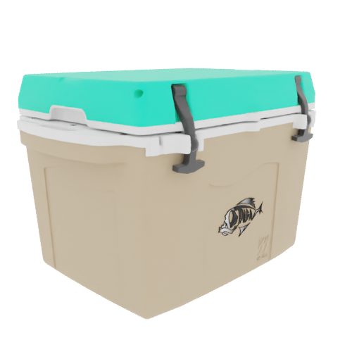 Taiga 27QT Hard Cooler – Tan Base with Seafoam Lid | Patio Ice Chest