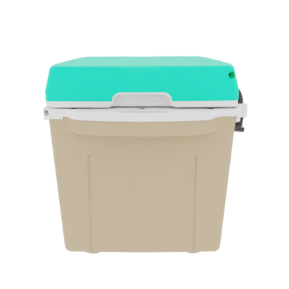 Taiga 27QT Hard Cooler – Tan Base with Seafoam Lid | Patio Ice Chest