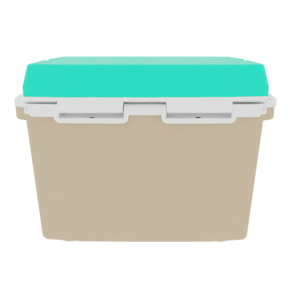 Taiga 27QT Hard Cooler – Tan Base with Seafoam Lid | Patio Ice Chest