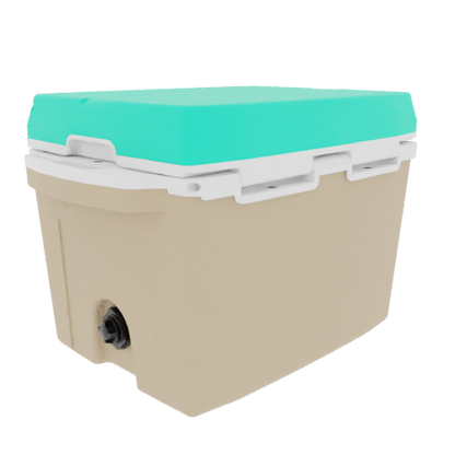 Taiga 27QT Hard Cooler – Tan Base with Seafoam Lid | Patio Ice Chest