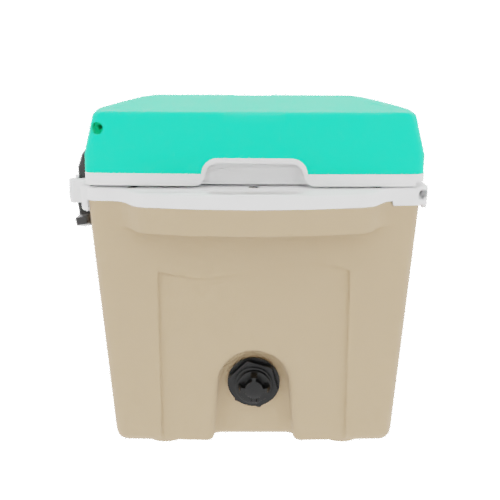 Taiga 27QT Hard Cooler – Tan Base with Seafoam Lid | Patio Ice Chest