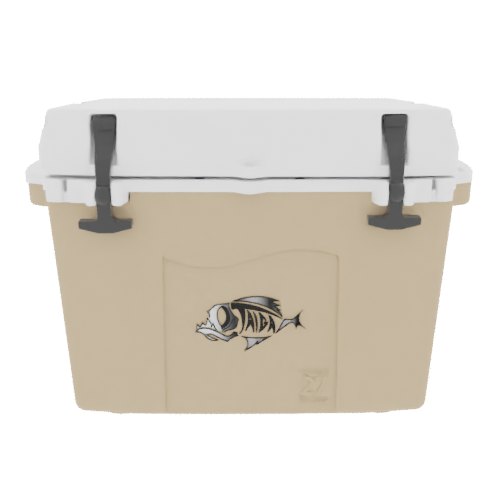 Taiga 27QT Hard Cooler – Tan Base with White Lid | Marine & Boating Ice Chest