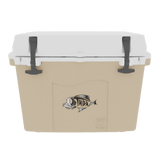 Taiga 27QT Hard Cooler – Tan Base with White Lid | Marine & Boating Ice Chest