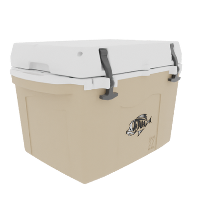 Taiga 27QT Hard Cooler – Tan Base with White Lid | Marine & Boating Ice Chest