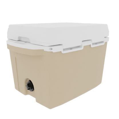 Taiga 27QT Hard Cooler – Tan Base with White Lid | Marine & Boating Ice Chest