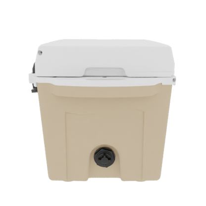 Taiga 27QT Hard Cooler – Tan Base with White Lid | Marine & Boating Ice Chest