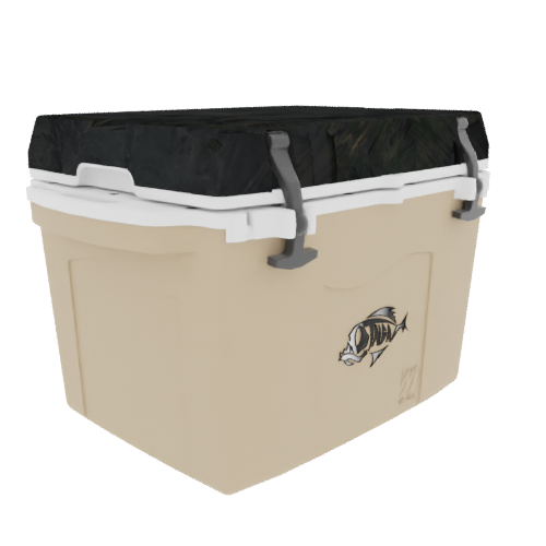Taiga 27QT Hard Cooler – Tan Base with Woodland Camo Lid | Tailgating Ice Chest