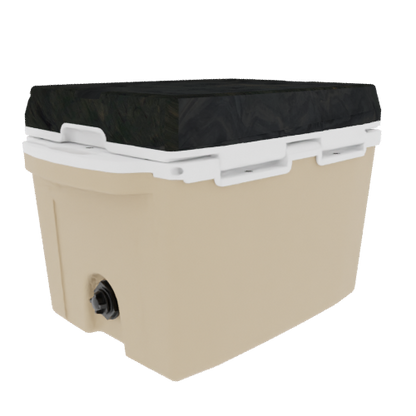 Taiga 27QT Hard Cooler – Tan Base with Woodland Camo Lid | Tailgating Ice Chest