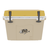 Taiga 27QT Hard Cooler – Tan Base with Yellow Lid | Tailgating Ice Chest