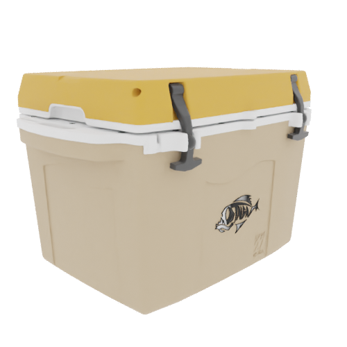 Taiga 27QT Hard Cooler – Tan Base with Yellow Lid | Tailgating Ice Chest