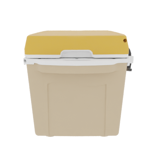 Taiga 27QT Hard Cooler – Tan Base with Yellow Lid | Tailgating Ice Chest